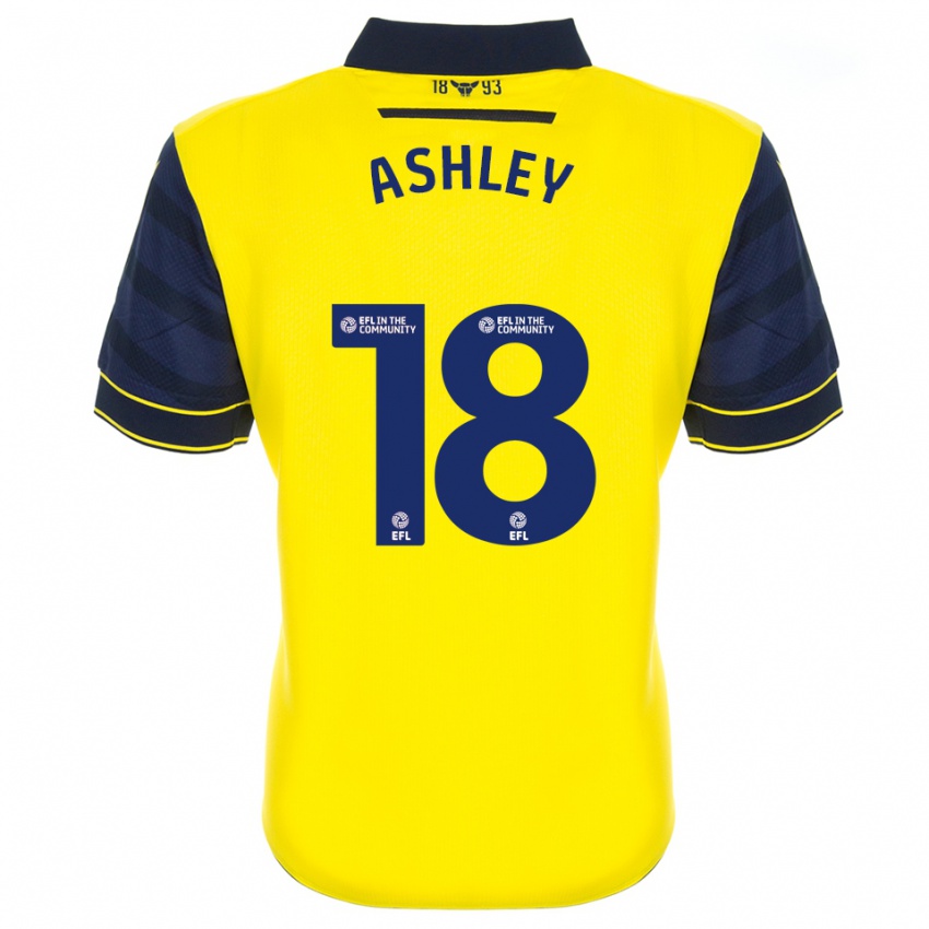 גברים Alex Ashley #18 צהוב כחול נייבי ג'רזי ביתית 2025/26 חולצה קצרה