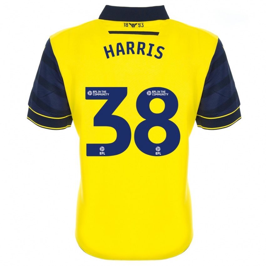 גברים לוק האריס #38 צהוב כחול נייבי ג'רזי ביתית 2025/26 חולצה קצרה