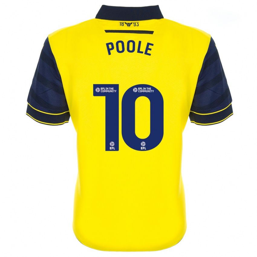 גברים Pheobie Poole #10 צהוב כחול נייבי ג'רזי ביתית 2025/26 חולצה קצרה