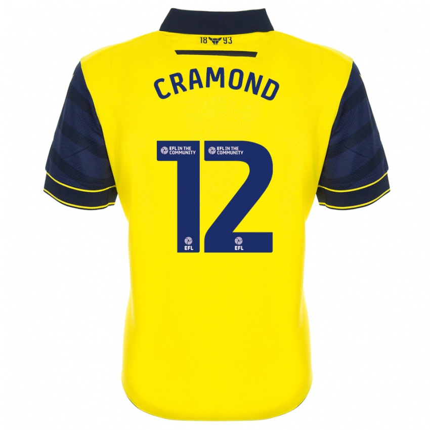 גברים Charlie Cramond #12 צהוב כחול נייבי ג'רזי ביתית 2025/26 חולצה קצרה