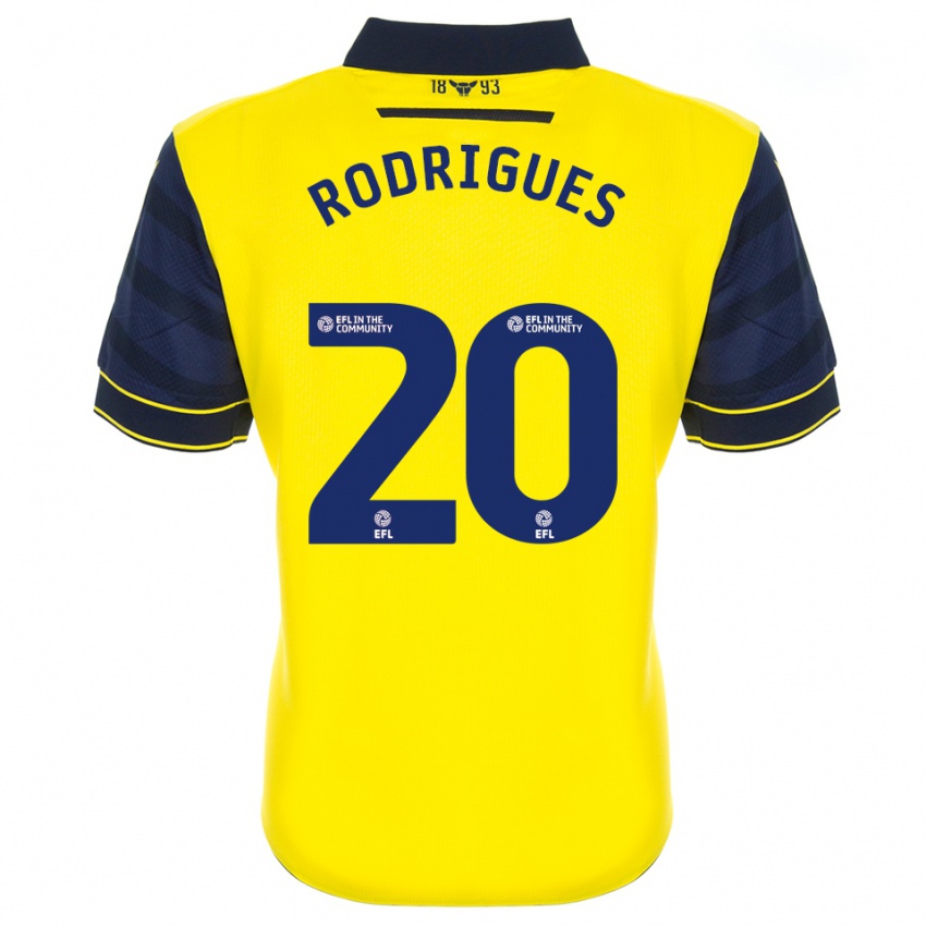 גברים רובן רודריגס #20 צהוב כחול נייבי ג'רזי ביתית 2025/26 חולצה קצרה