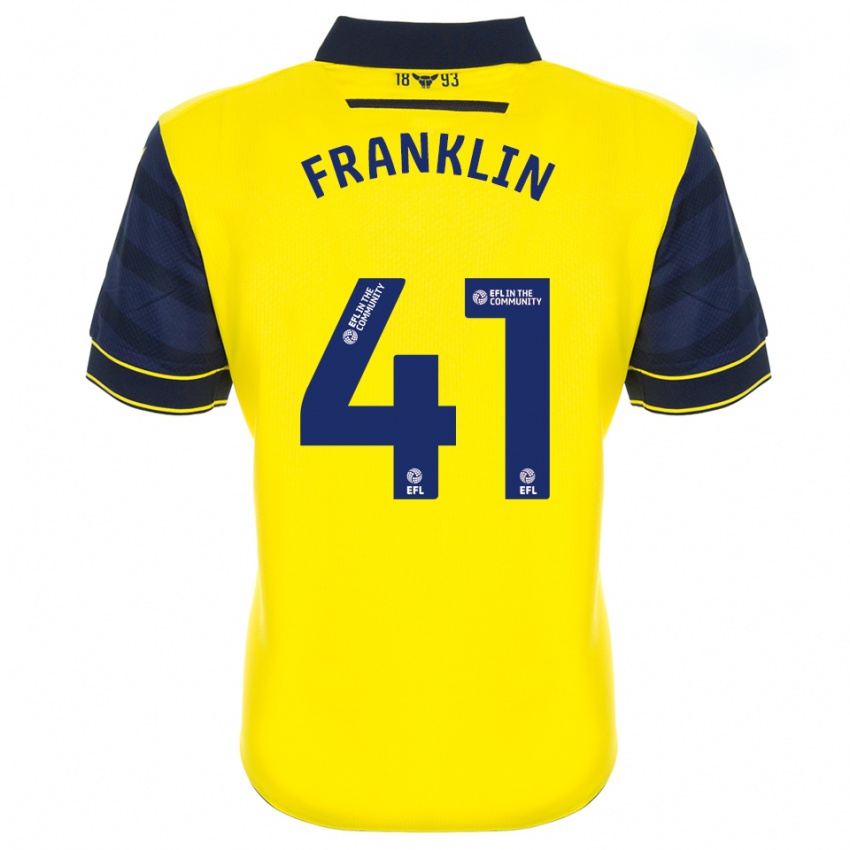 גברים George Franklin #41 צהוב כחול נייבי ג'רזי ביתית 2025/26 חולצה קצרה