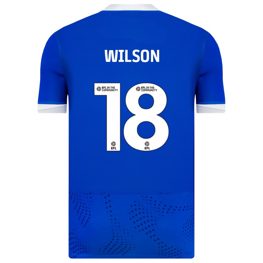 גברים George Wilson #18 כחול לבן ג'רזי ביתית 2025/26 חולצה קצרה