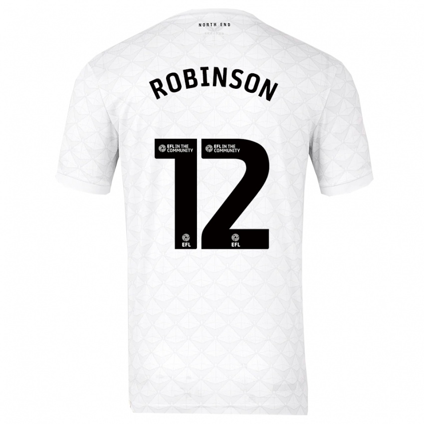 גברים Ben Robinson #12 לבן אדום ג'רזי ביתית 2025/26 חולצה קצרה