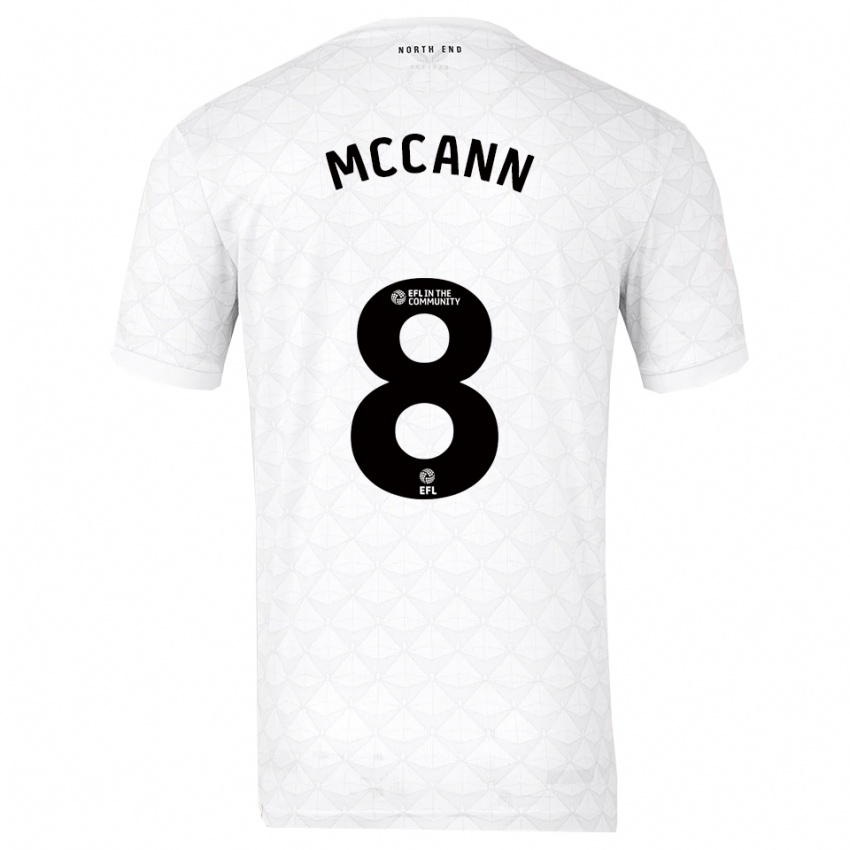 גברים עלי מק'קאן #8 לבן אדום ג'רזי ביתית 2025/26 חולצה קצרה