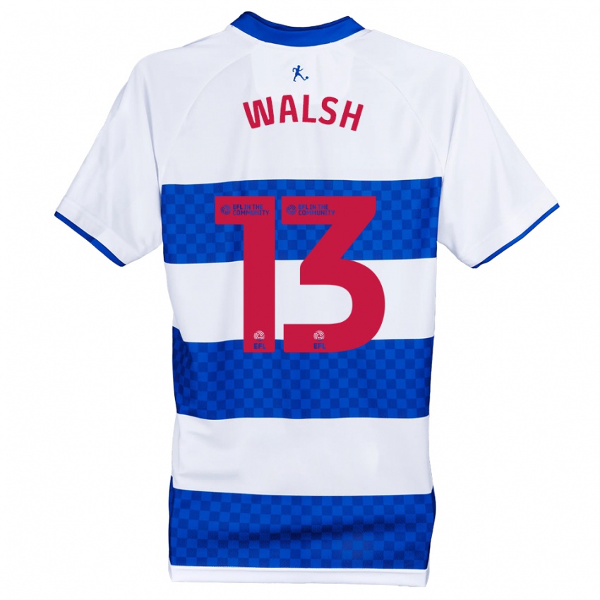 גברים ג'ו וולש #13 כחול לבן ג'רזי ביתית 2025/26 חולצה קצרה