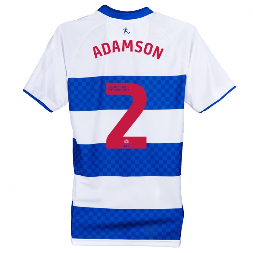 גברים קילי אדמסון #2 כחול לבן ג'רזי ביתית 2025/26 חולצה קצרה