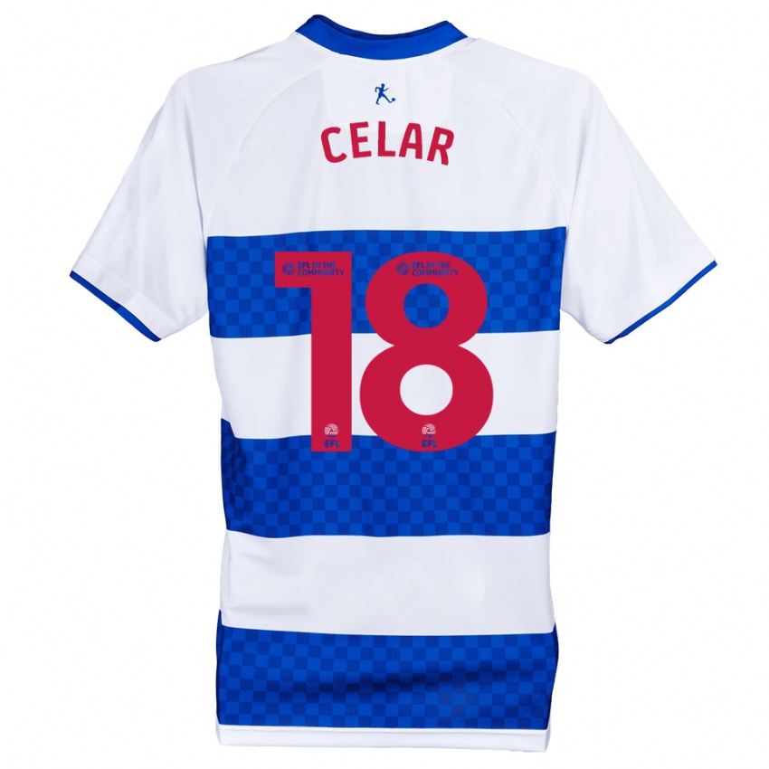 גברים ז'אן סלאר #18 כחול לבן ג'רזי ביתית 2025/26 חולצה קצרה