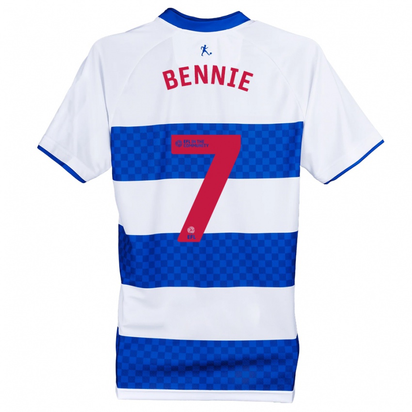 גברים דניאל בני #7 כחול לבן ג'רזי ביתית 2025/26 חולצה קצרה