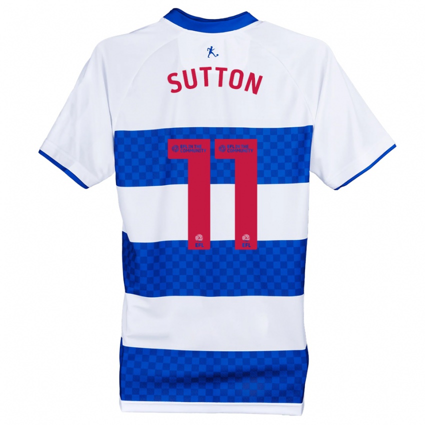 גברים Emmerson Sutton #11 כחול לבן ג'רזי ביתית 2025/26 חולצה קצרה