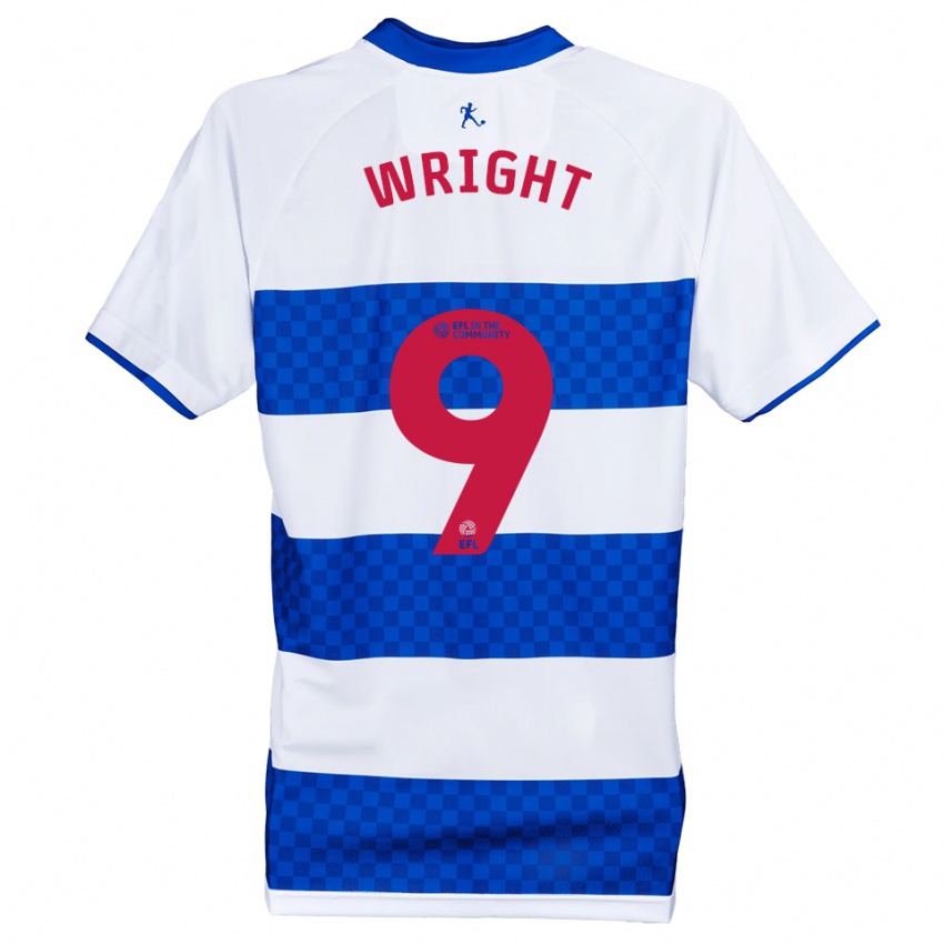 גברים Lukas Wright #9 כחול לבן ג'רזי ביתית 2025/26 חולצה קצרה