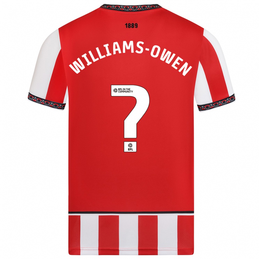 גברים ברוק וויליאמס-אוון #0 אדום לבן ג'רזי ביתית 2025/26 חולצה קצרה