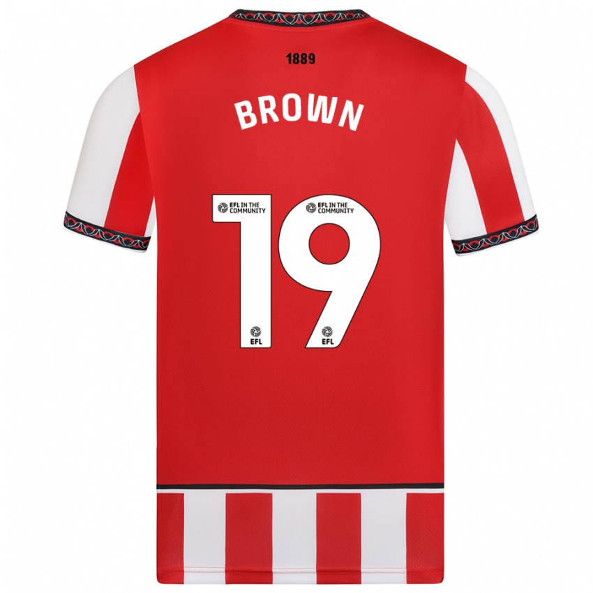 גברים אלנטה בראון #19 אדום לבן ג'רזי ביתית 2025/26 חולצה קצרה