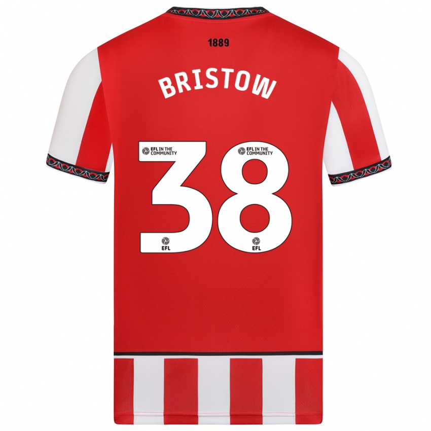 גברים Tilly Bristow #38 אדום לבן ג'רזי ביתית 2025/26 חולצה קצרה