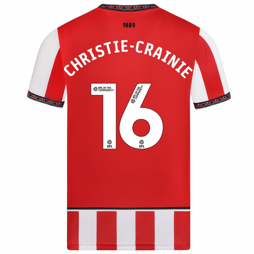 גברים ארצ׳י כריסטי-קרייני #16 אדום לבן ג'רזי ביתית 2025/26 חולצה קצרה