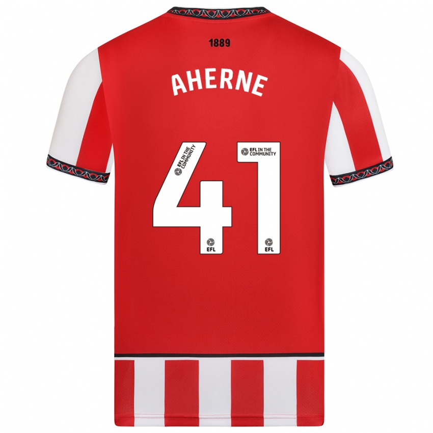 גברים אליסה מיי אהרן #41 אדום לבן ג'רזי ביתית 2025/26 חולצה קצרה