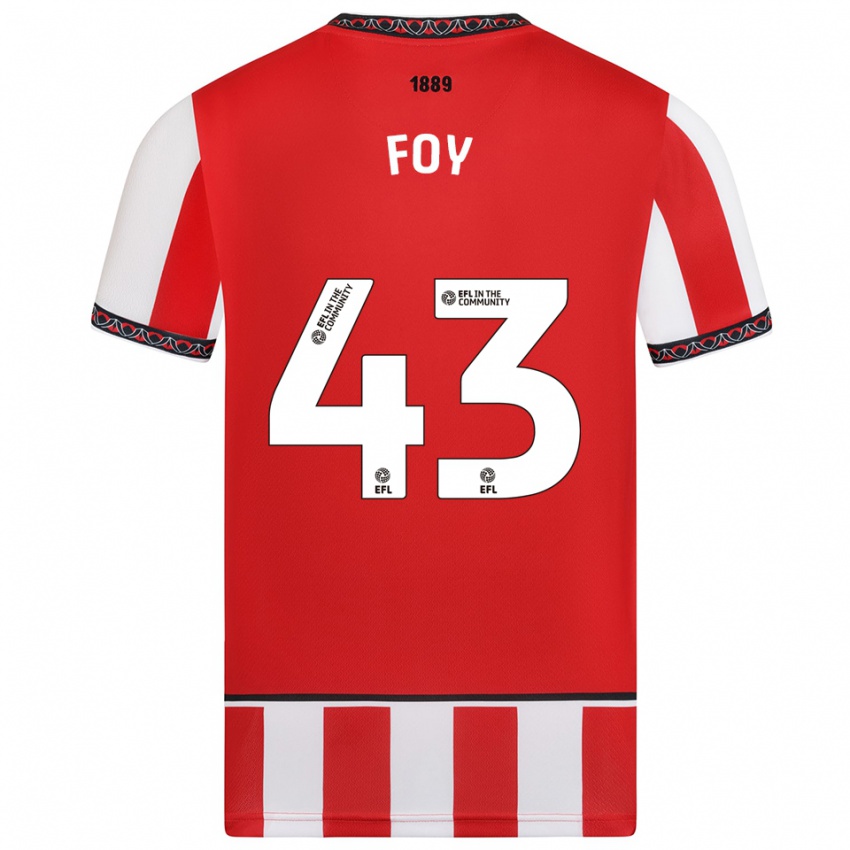 גברים גאס פוי #43 אדום לבן ג'רזי ביתית 2025/26 חולצה קצרה