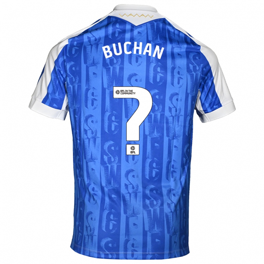 גברים Jay Buchan #0 כחול לבן ג'רזי ביתית 2025/26 חולצה קצרה