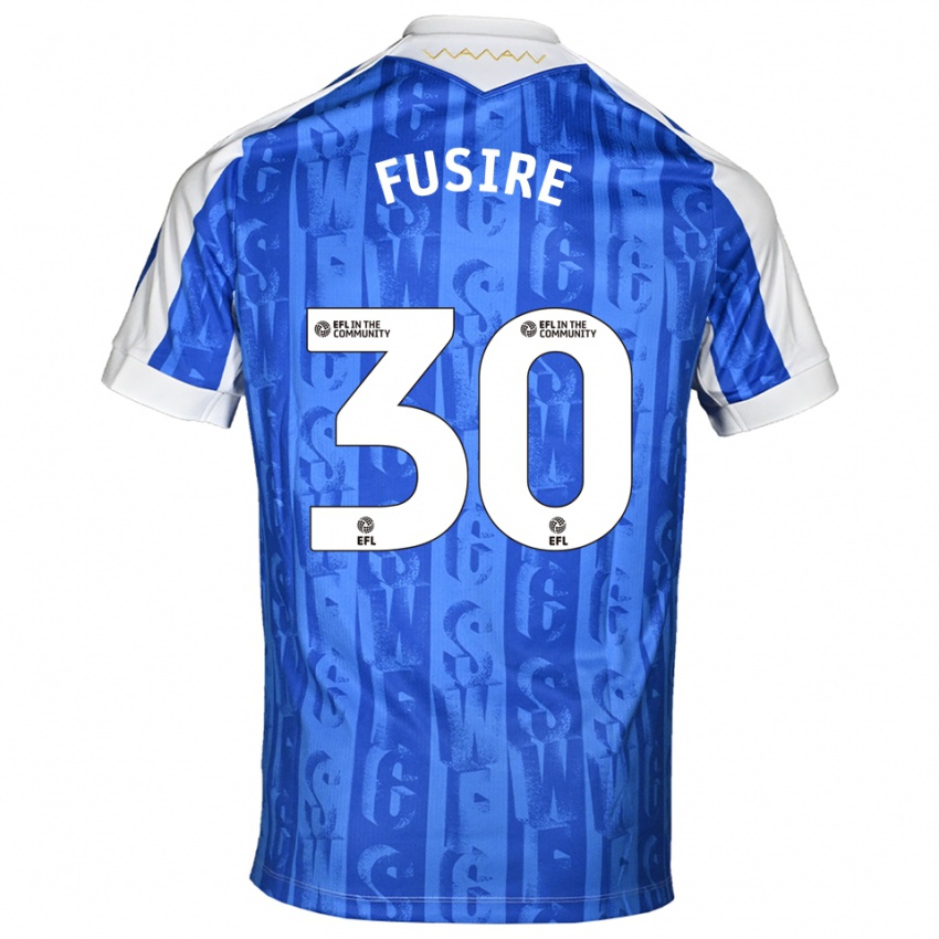 גברים שון פיוז'ר #30 כחול לבן ג'רזי ביתית 2025/26 חולצה קצרה