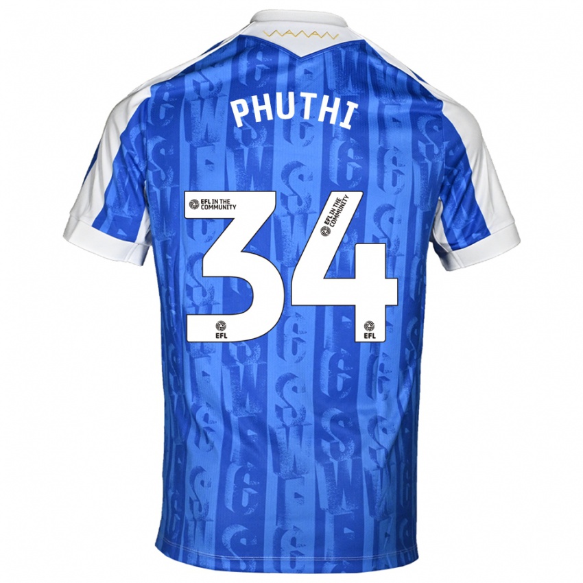 גברים ג'ואי פותי #34 כחול לבן ג'רזי ביתית 2025/26 חולצה קצרה