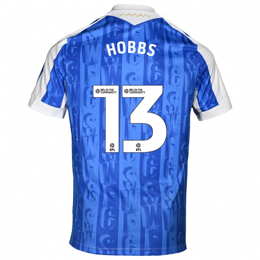 גברים Charlie Hobbs #13 כחול לבן ג'רזי ביתית 2025/26 חולצה קצרה