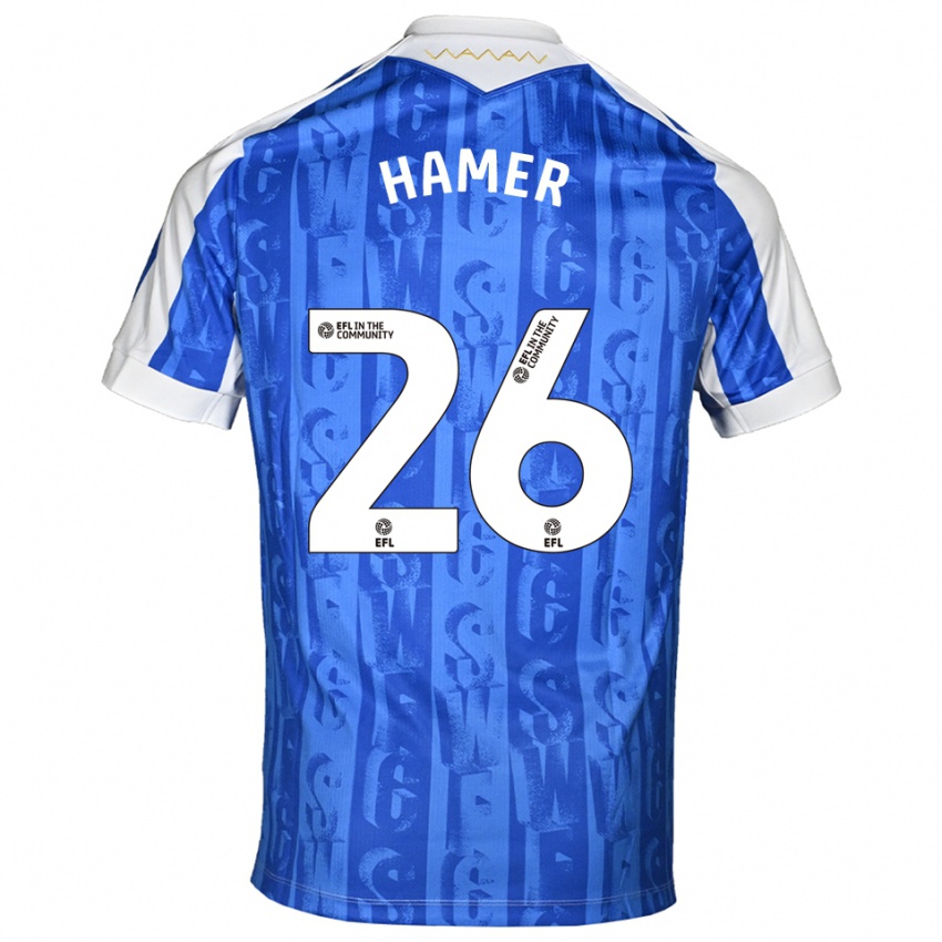 גברים בן האמר #26 כחול לבן ג'רזי ביתית 2025/26 חולצה קצרה