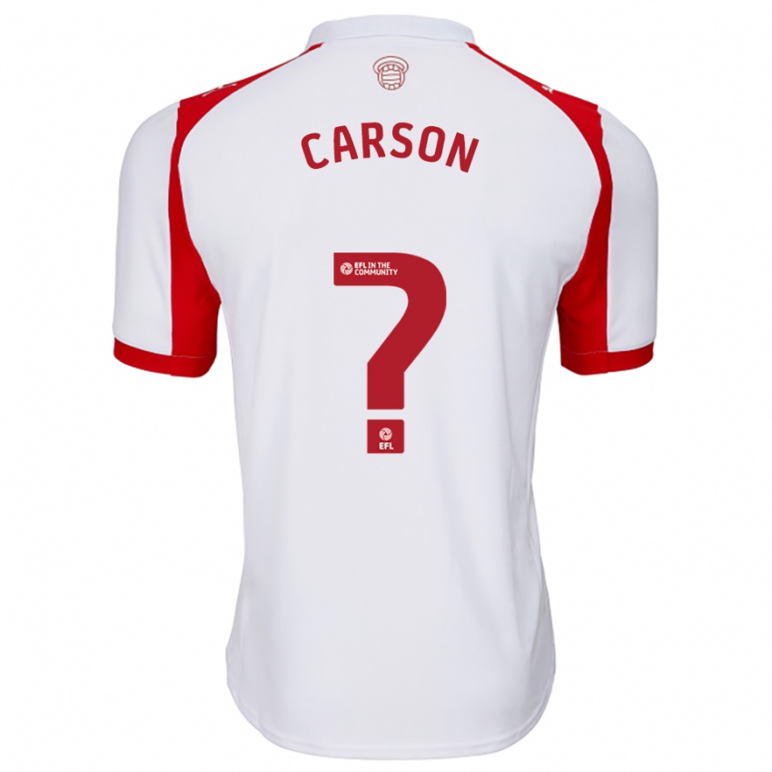 גברים Matty Carson #0 לבן אדום ג'רזי ביתית 2025/26 חולצה קצרה