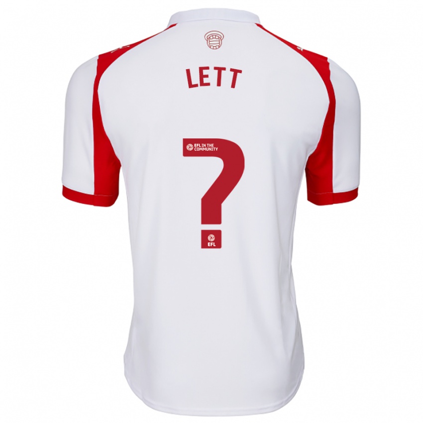 גברים Josh Lett #0 לבן אדום ג'רזי ביתית 2025/26 חולצה קצרה