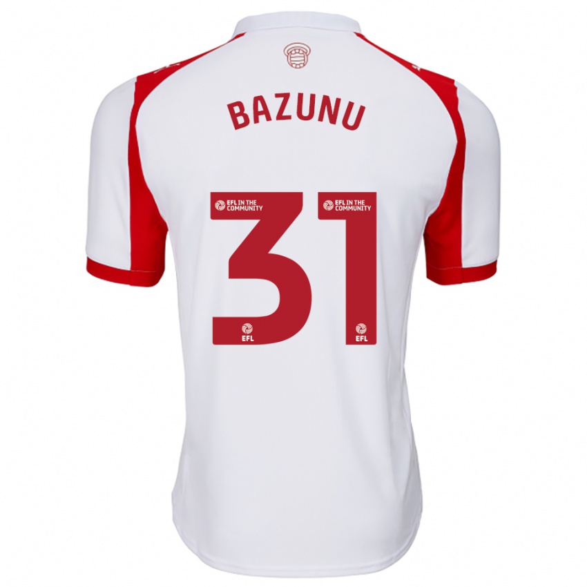 גברים גווין בזונו #31 לבן אדום ג'רזי ביתית 2025/26 חולצה קצרה