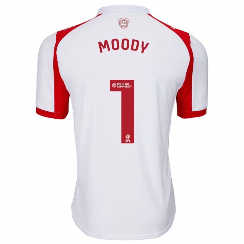 גברים דילן מודי #1 לבן אדום ג'רזי ביתית 2025/26 חולצה קצרה