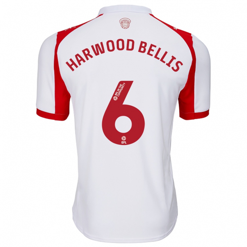 גברים טיילור הארווד-בליס #6 לבן אדום ג'רזי ביתית 2025/26 חולצה קצרה