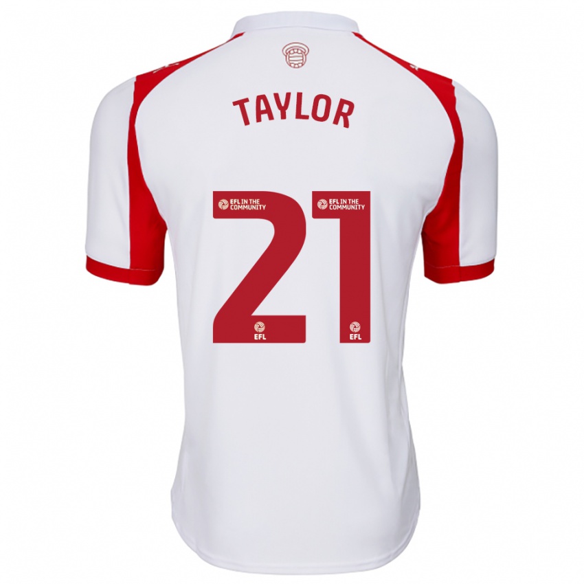 גברים צ'ארלי טיילור #21 לבן אדום ג'רזי ביתית 2025/26 חולצה קצרה