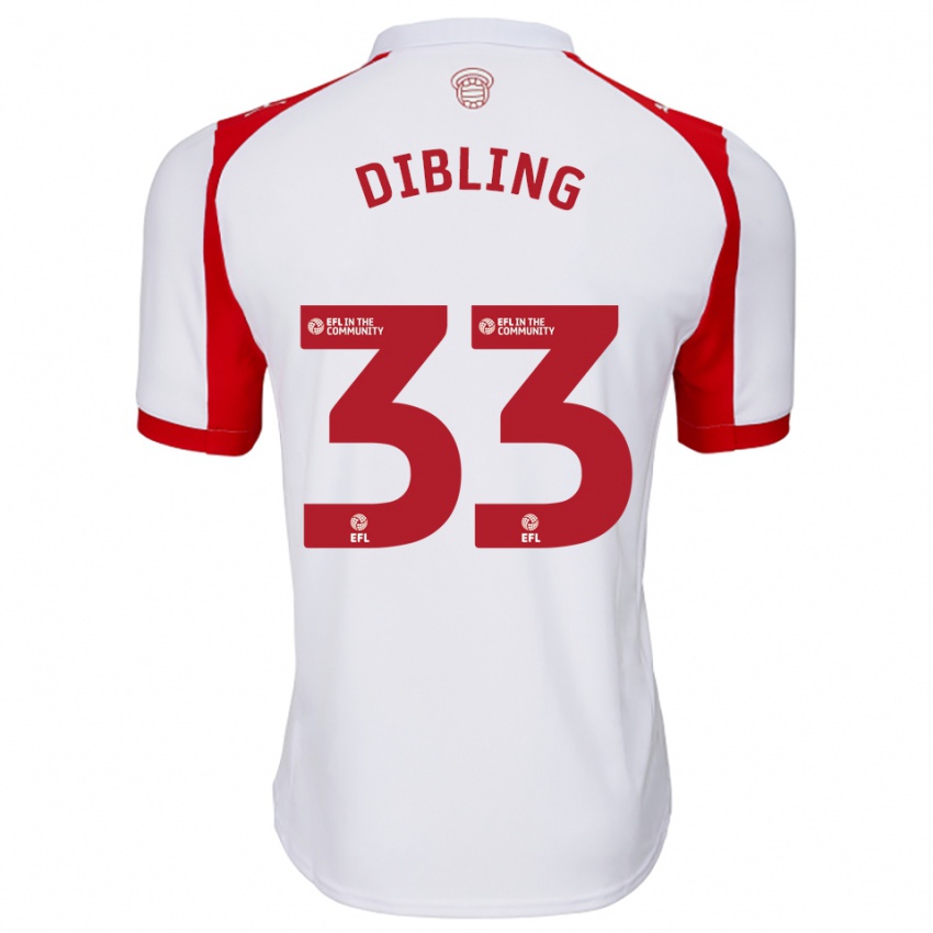 גברים טיילר דיבלינג #33 לבן אדום ג'רזי ביתית 2025/26 חולצה קצרה