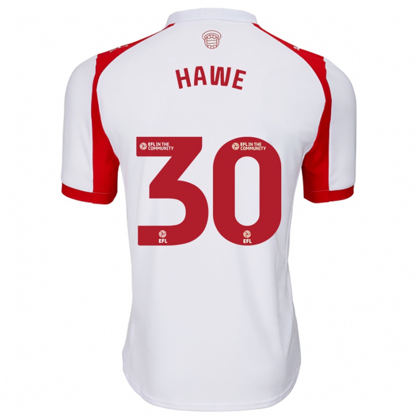 גברים לוק האווה #30 לבן אדום ג'רזי ביתית 2025/26 חולצה קצרה