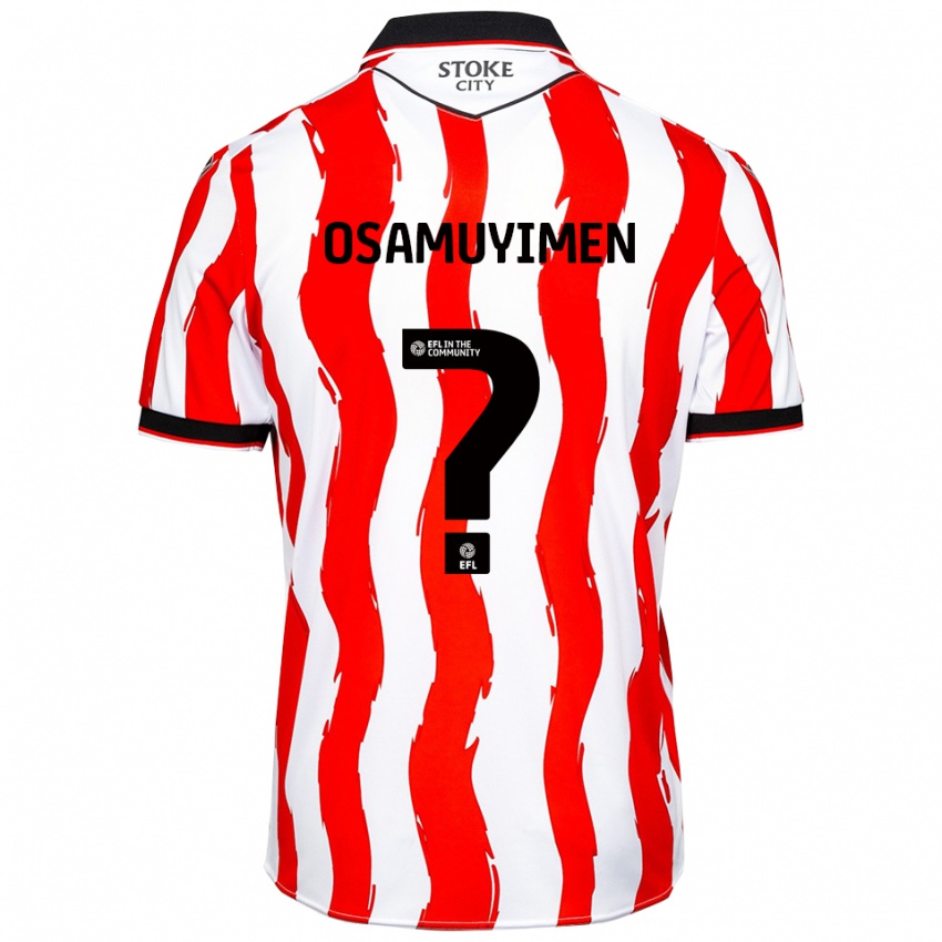גברים David Osamuyimen #0 לבן אדום ג'רזי ביתית 2025/26 חולצה קצרה
