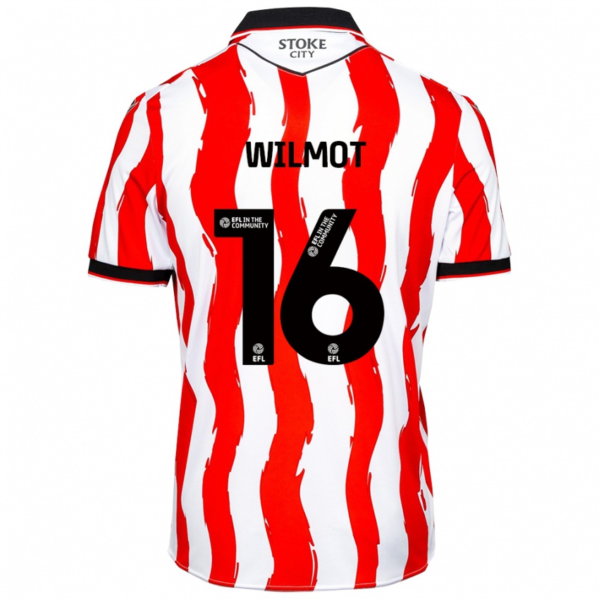 גברים בן ווילמוט #16 לבן אדום ג'רזי ביתית 2025/26 חולצה קצרה