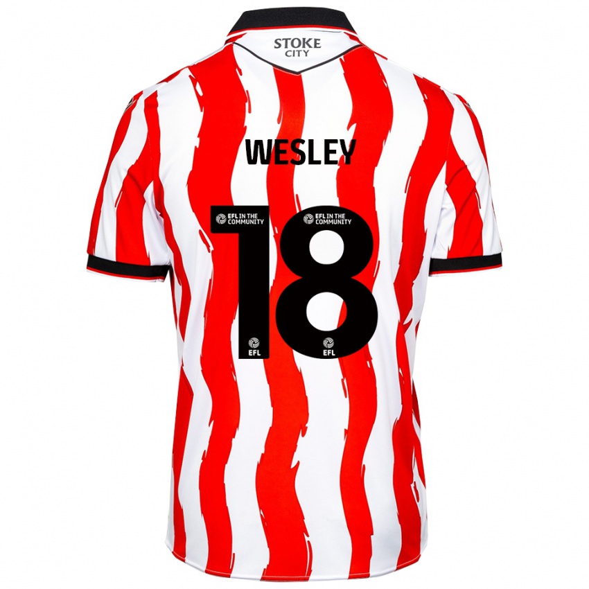 גברים וסלי #18 לבן אדום ג'רזי ביתית 2025/26 חולצה קצרה