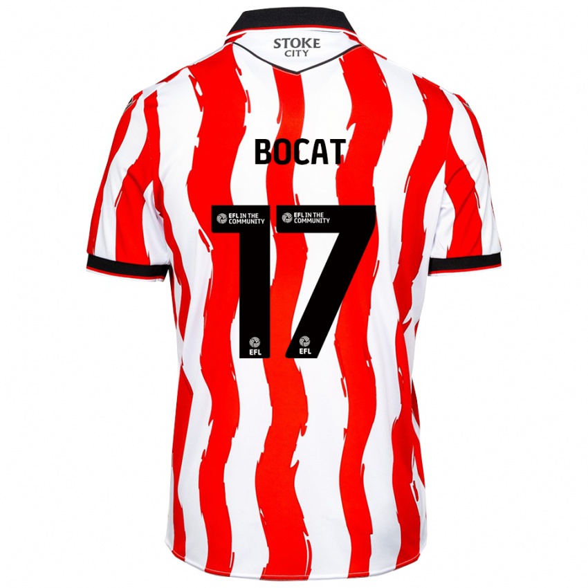 גברים אריק ג׳וניור בוקאט #17 לבן אדום ג'רזי ביתית 2025/26 חולצה קצרה
