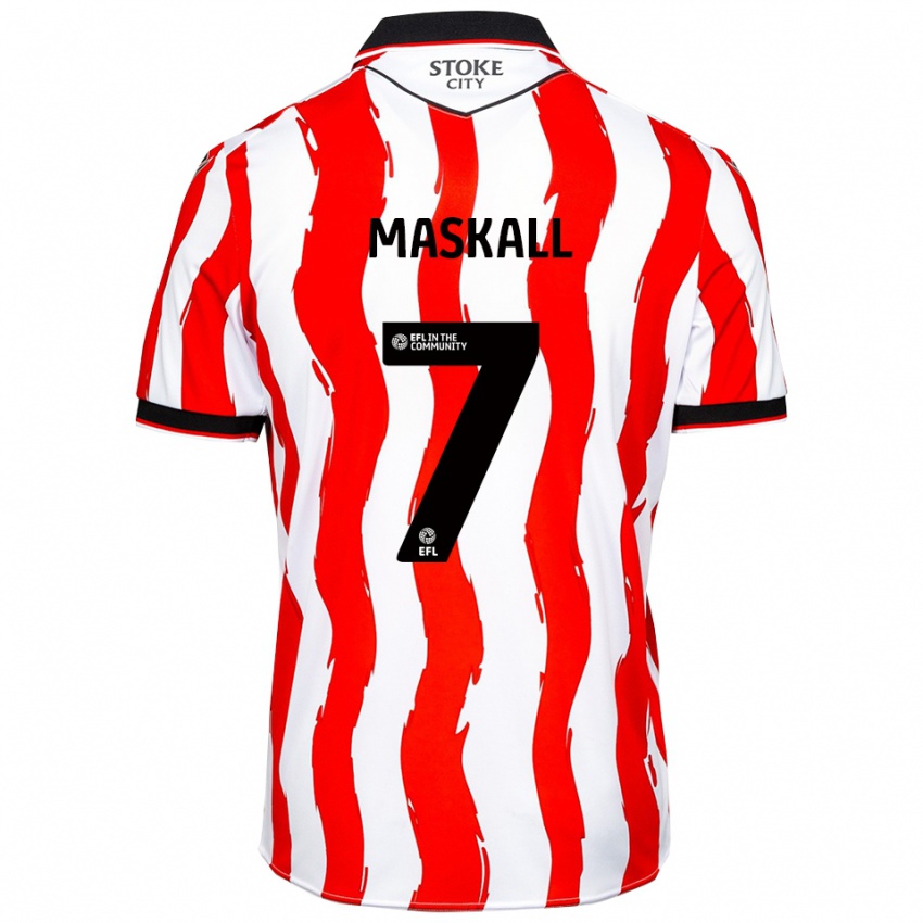 גברים ג׳וש מסקל #7 לבן אדום ג'רזי ביתית 2025/26 חולצה קצרה