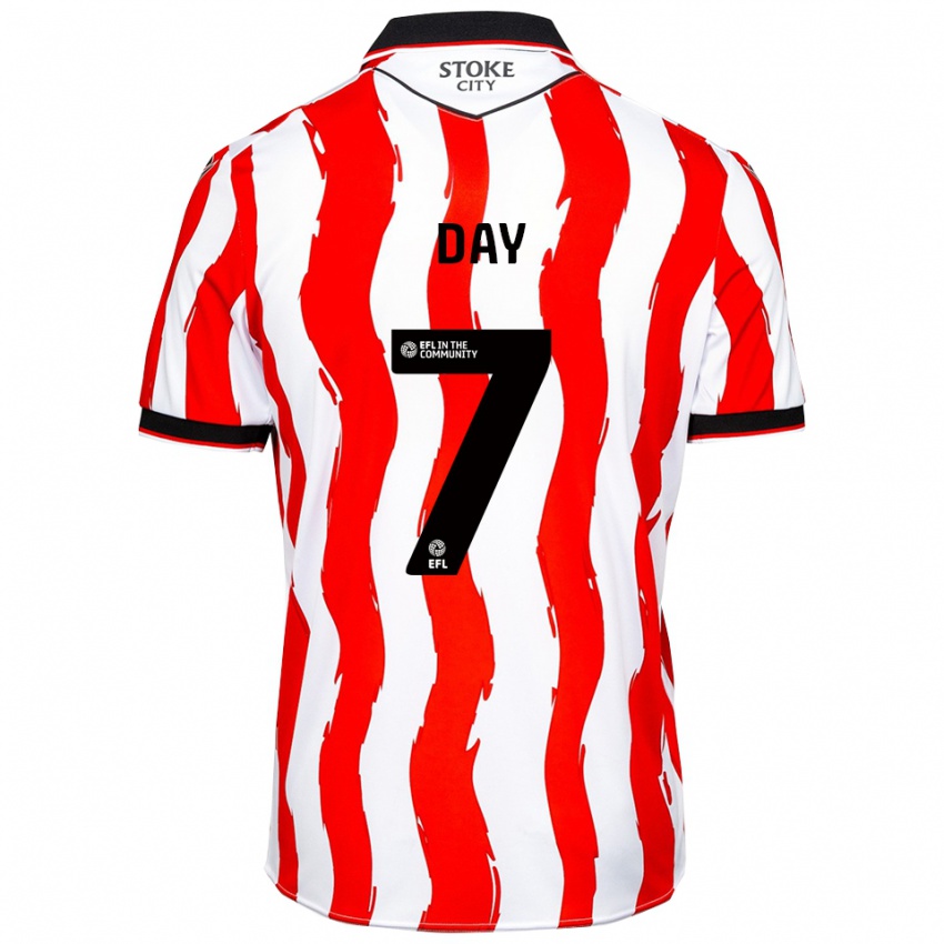 גברים Connor Day #7 לבן אדום ג'רזי ביתית 2025/26 חולצה קצרה