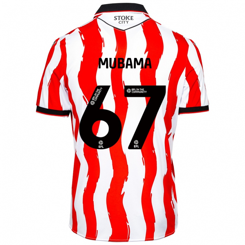 גברים אלוהי מובאמה #67 לבן אדום ג'רזי ביתית 2025/26 חולצה קצרה