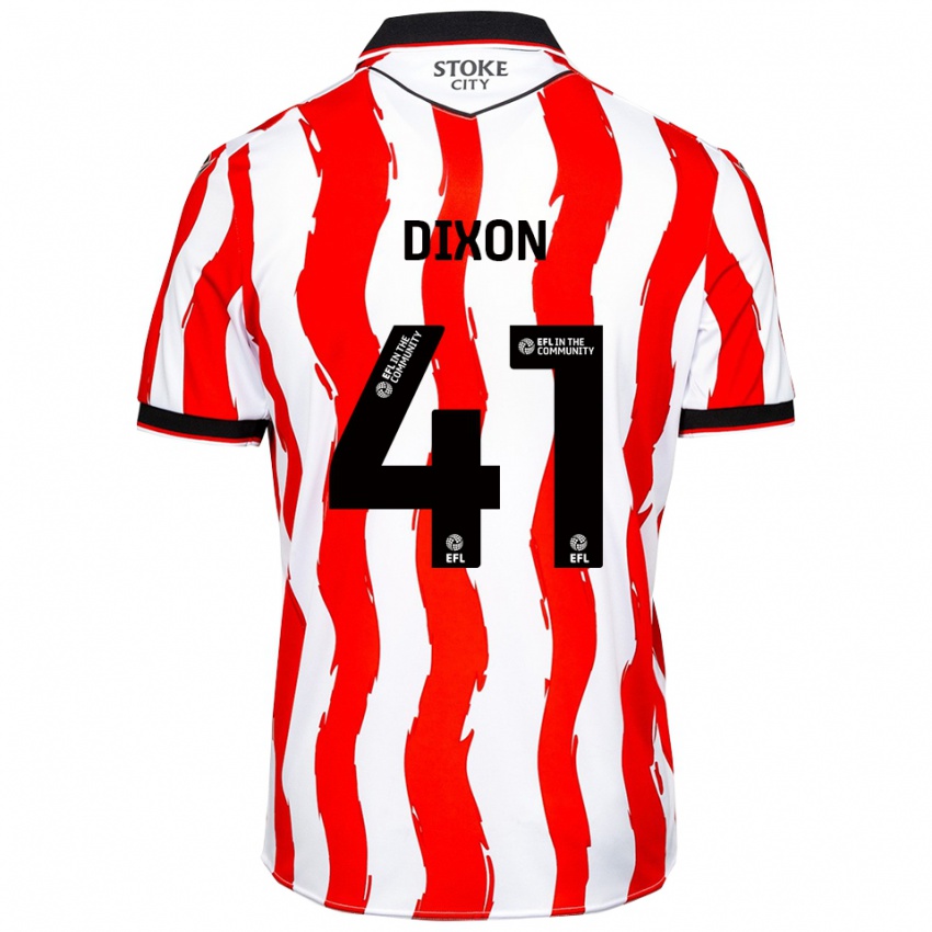 גברים ג׳יידן דיקסון #41 לבן אדום ג'רזי ביתית 2025/26 חולצה קצרה