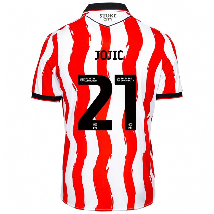 גברים ניקולה יואיץ׳ #21 לבן אדום ג'רזי ביתית 2025/26 חולצה קצרה