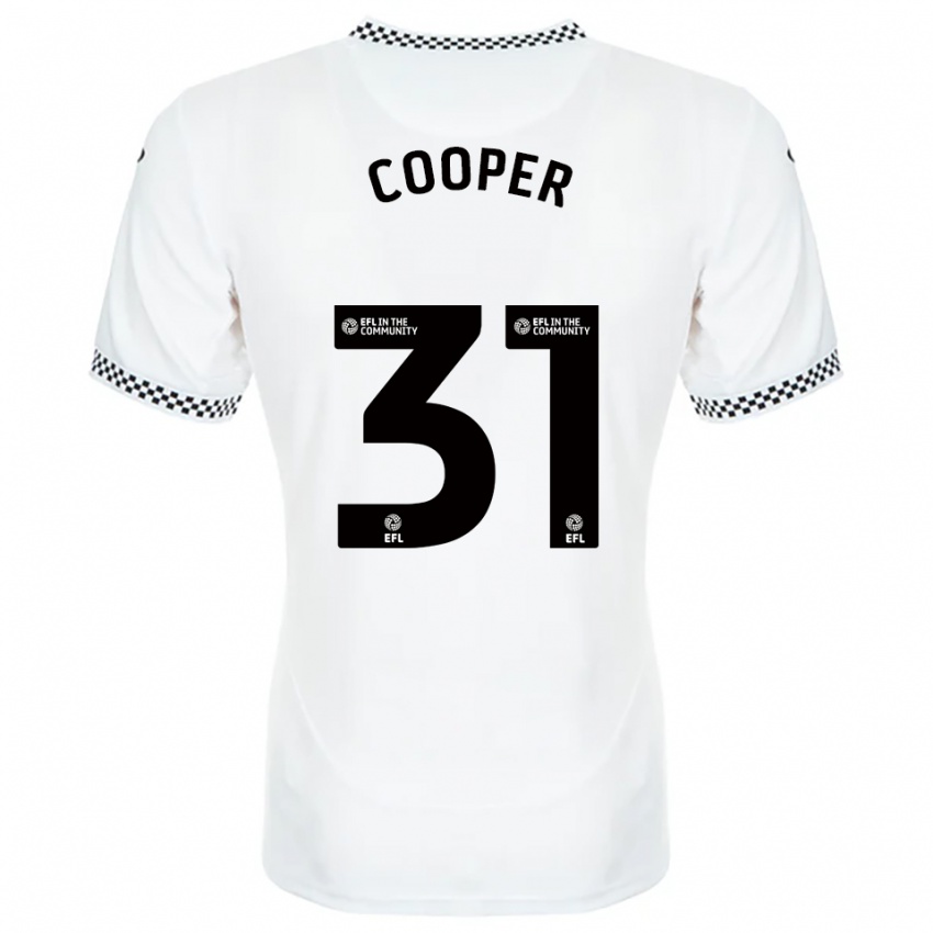 גברים אוליבר קופר #31 לבן כתום ג'רזי ביתית 2025/26 חולצה קצרה