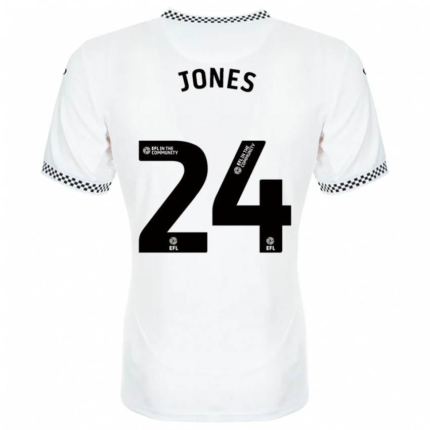 גברים Nia Jones #24 לבן כתום ג'רזי ביתית 2025/26 חולצה קצרה