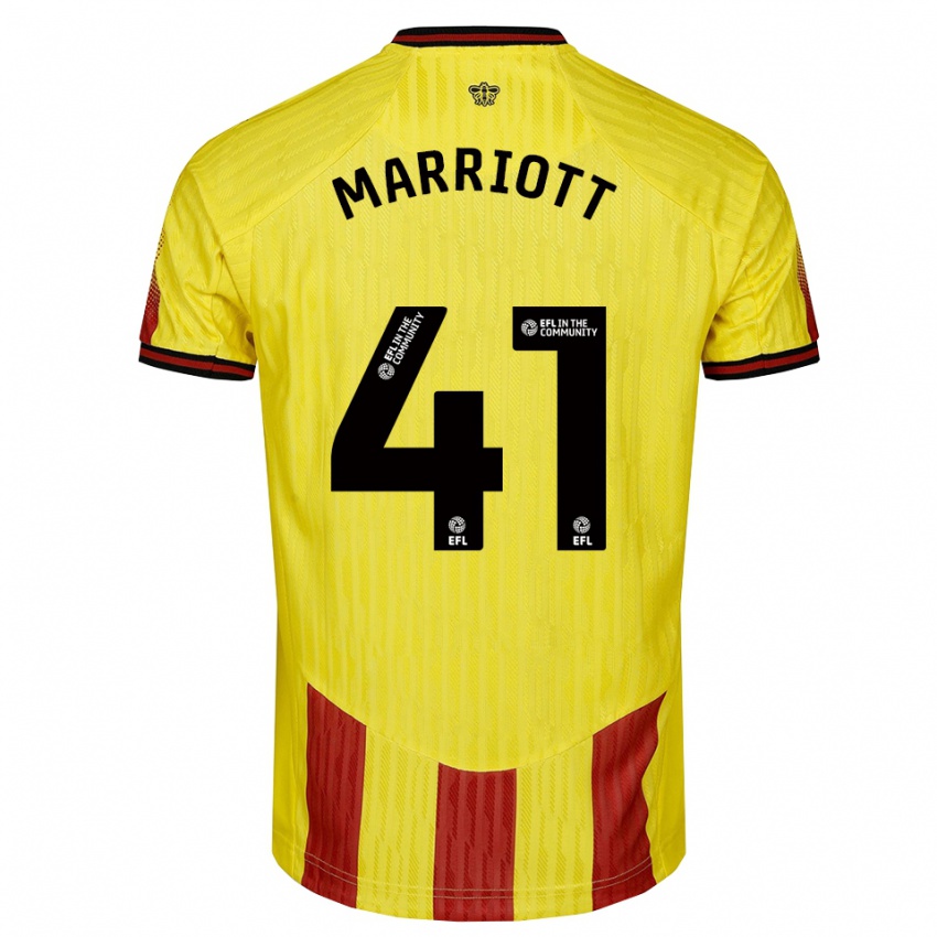 גברים אלפי סימון רודני מריוט #41 צהוב אדום ג'רזי ביתית 2025/26 חולצה קצרה