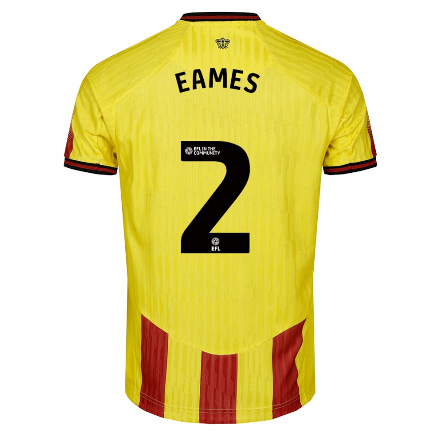 גברים אלברט איימס #2 צהוב אדום ג'רזי ביתית 2025/26 חולצה קצרה