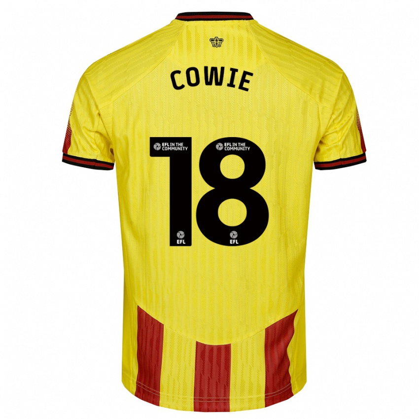 גברים טוני קאווי #18 צהוב אדום ג'רזי ביתית 2025/26 חולצה קצרה