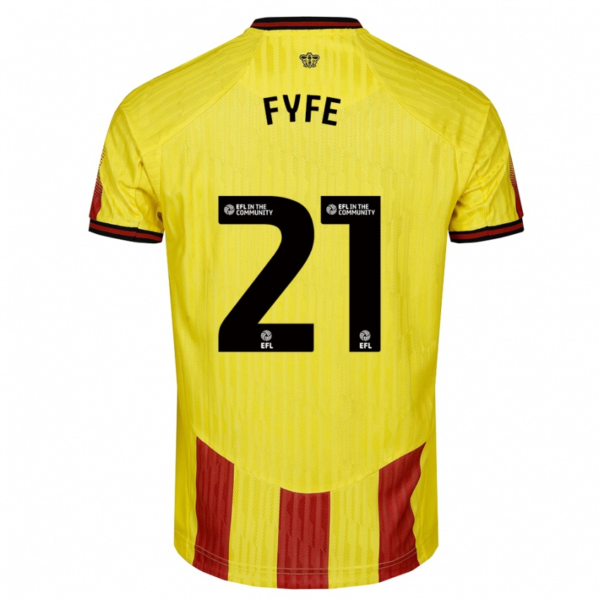 גברים פלורנס פייף #21 צהוב אדום ג'רזי ביתית 2025/26 חולצה קצרה