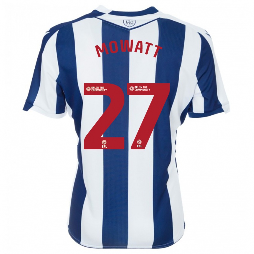 גברים אלכס מוואט #27 כחול נייבי לבן ג'רזי ביתית 2025/26 חולצה קצרה